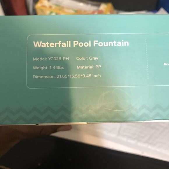 POOLHACKER Swimming Pool Fountains for Above Ground Pool Waterfall - Picture 3 of 10